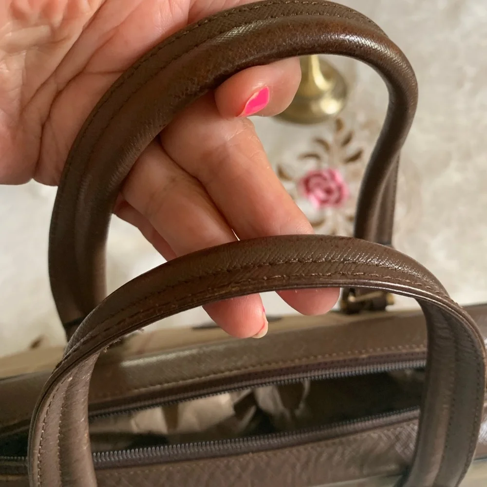 Burberrys vintage nova check canvas handbag with COA